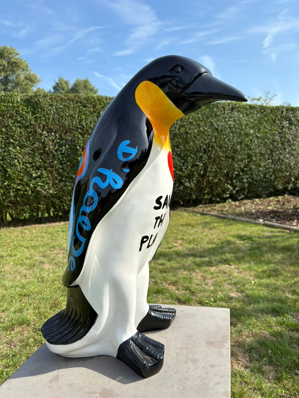 Unieke Hannes D’Haese pinguïn – 65 cm – zeer mooie staat, Ophalen, 65 cm, Meerkleurig, Beeld
