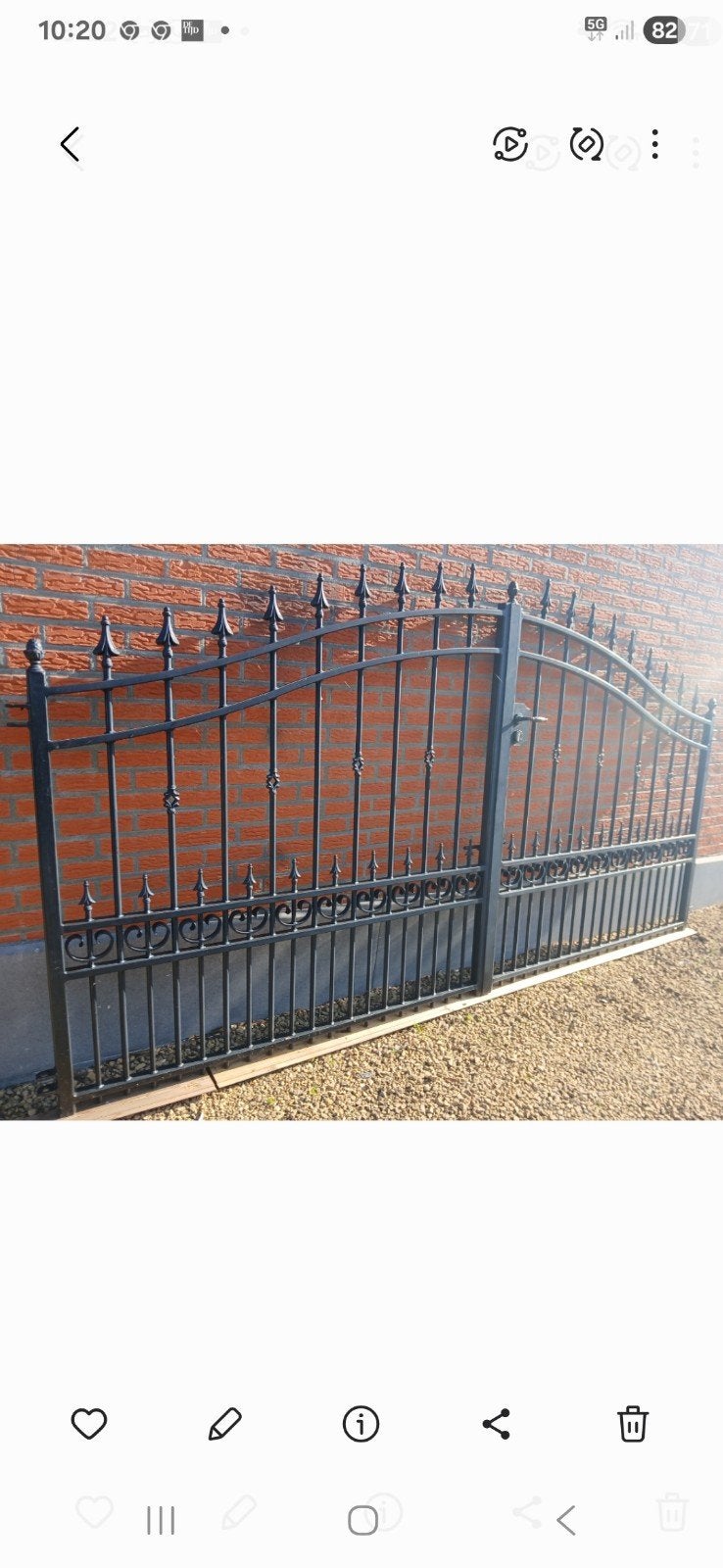 Gesmede volle tuin poort volle spijlpunten, Tuin en Terras, Tuinhekken en Hekwerk, Ophalen of Verzenden