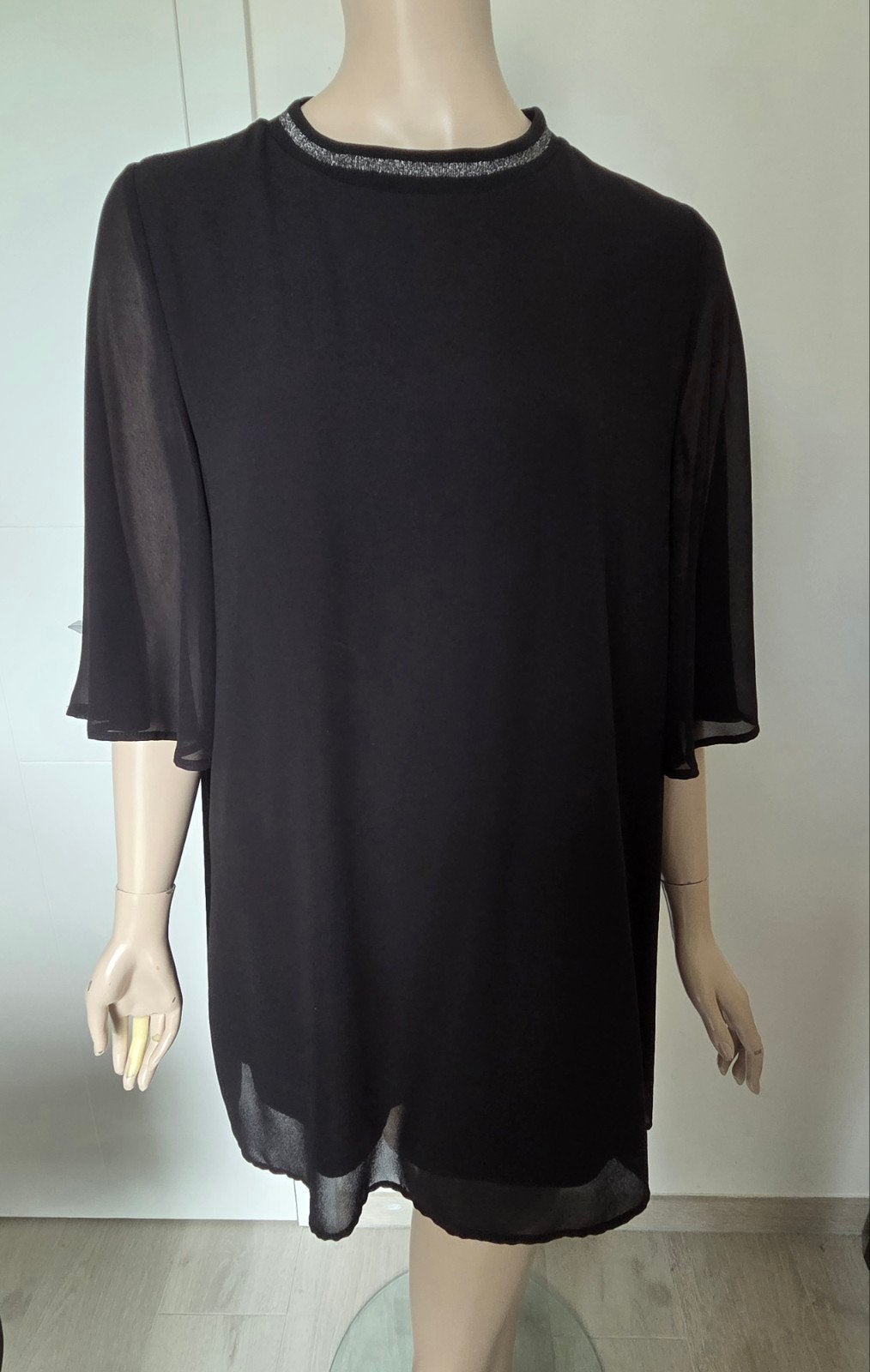 Zwart kleedje Zara basic collection maat XL, Kleding | Dames, Ophalen of Verzenden, Maat 46/48 (XL) of groter, Zwart