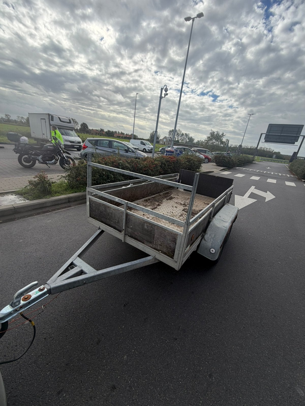 Dubbelass aanhangwagen 750 kg, Ophalen, Zo goed als nieuw