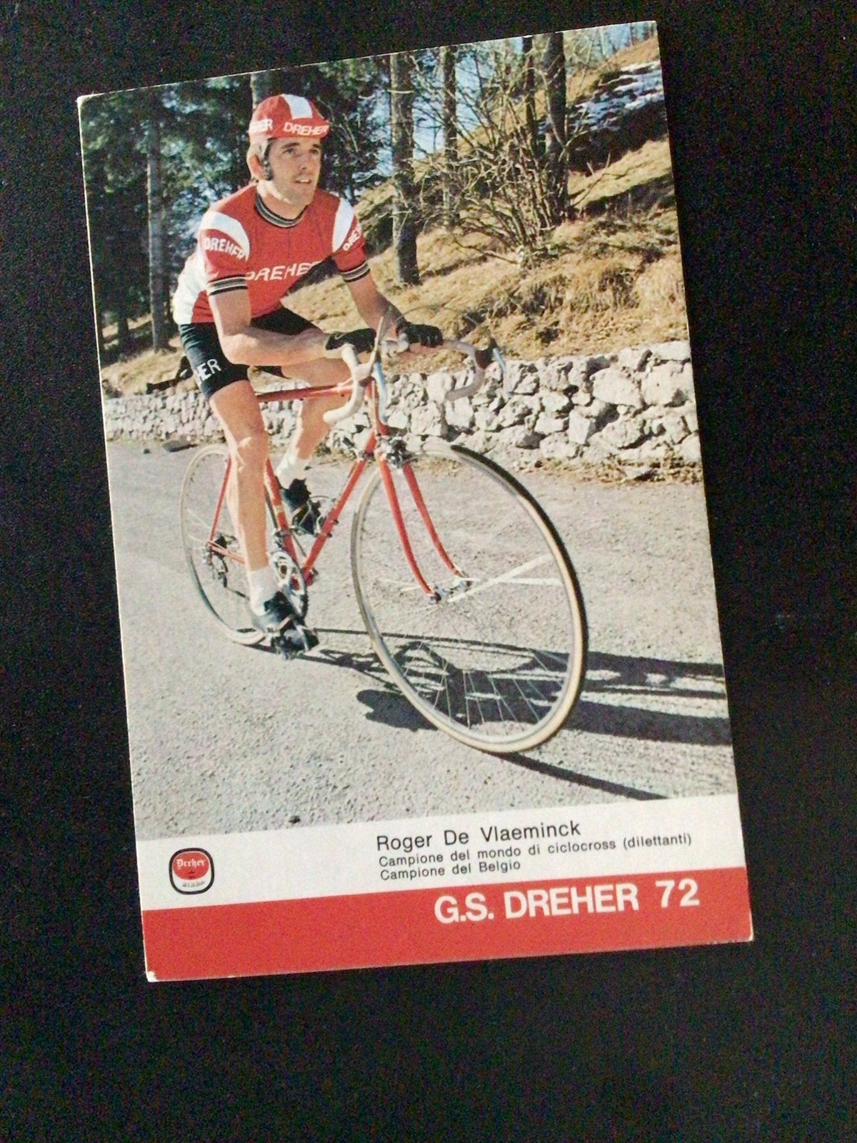 Wielerkaart team derher roger  devlaeminck, Sport en Fitness, Ophalen of Verzenden, Zo goed als nieuw