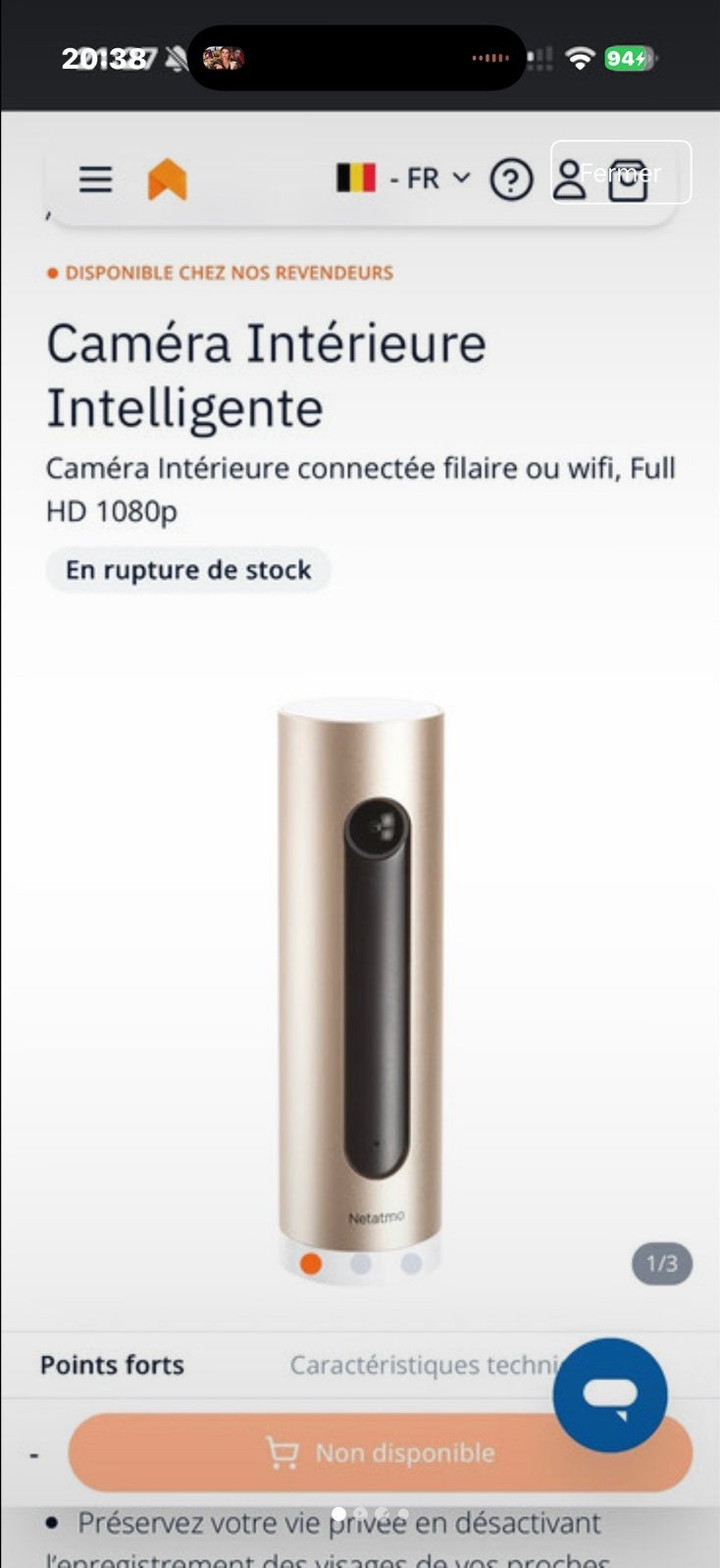 Nieuwe Netatmo-camera en gebruikte sensor, Computers en Software, Ophalen of Verzenden, Zo goed als nieuw