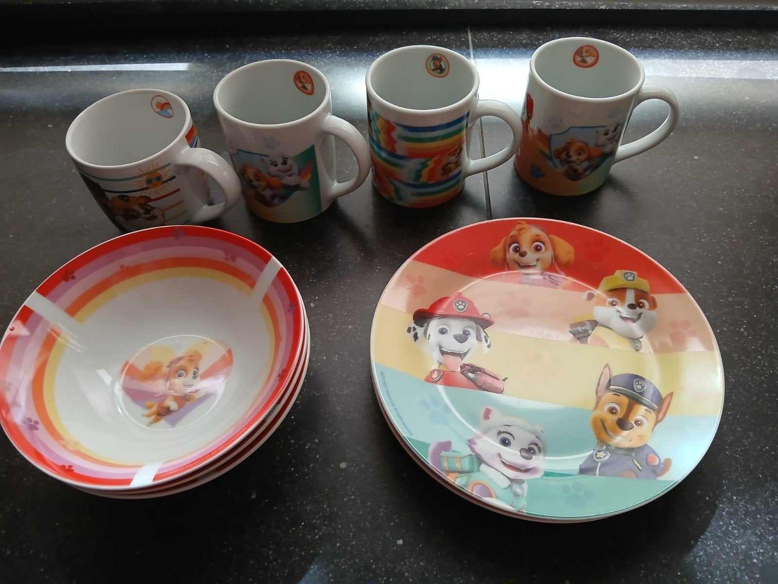 mokken en borden- 10 stuks - Paw Patrol, Enlèvement
