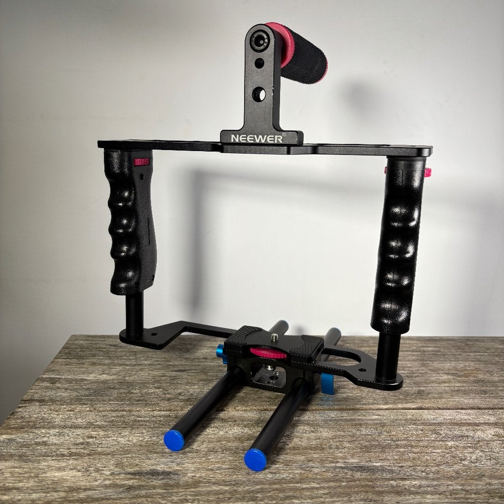 NEEWER CG-MF Camera Cage Kit – Inclusief Handles & Rods, Ophalen of Verzenden, Gebruikt