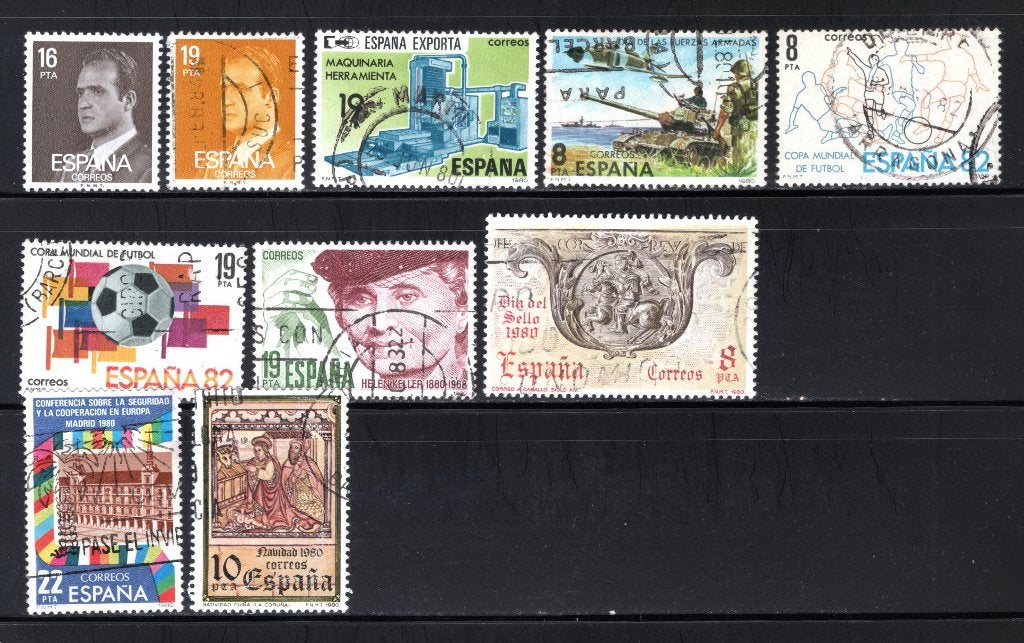 SPANJE Lot 1980 gestempeld, Verzenden, Gestempeld