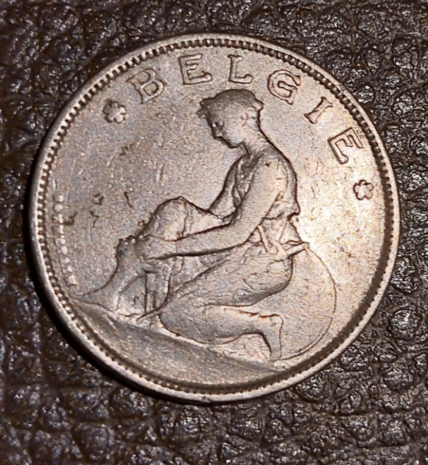 Belgische 2 Franken Munt uit 1923-Zilverkleurig, Ophalen