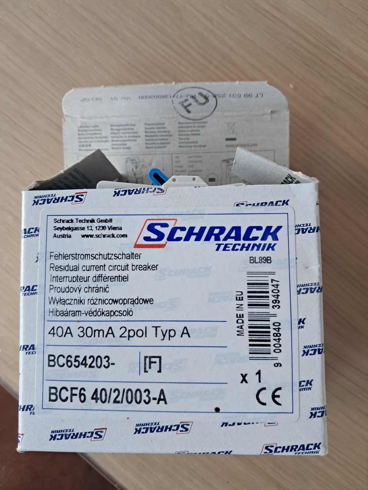 verliesstroomschakelaar / diff 40A 30mA, Enlèvement, Neuf