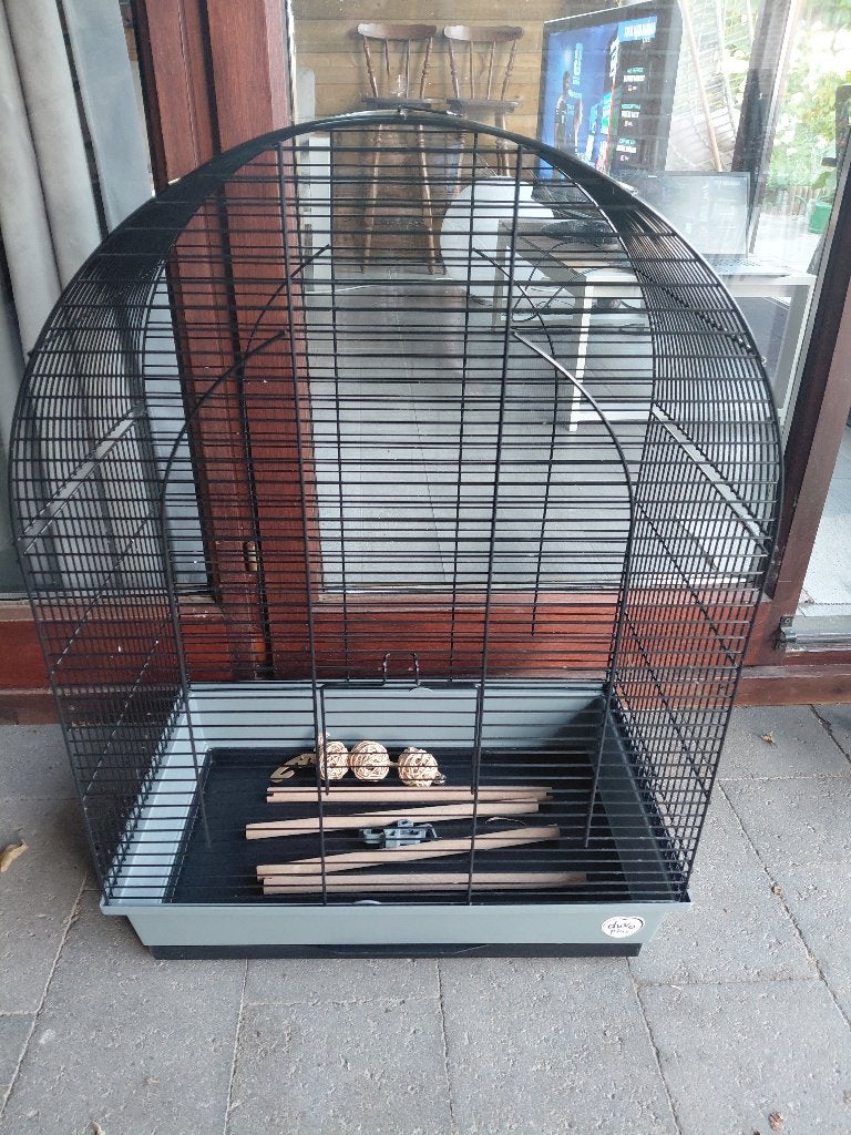 Vogelkooi merk Duvo Plus, Dieren en Toebehoren, Vogels | Hokken en Kooien, Zo goed als nieuw, Vogelkooi, Kunststof, Ophalen