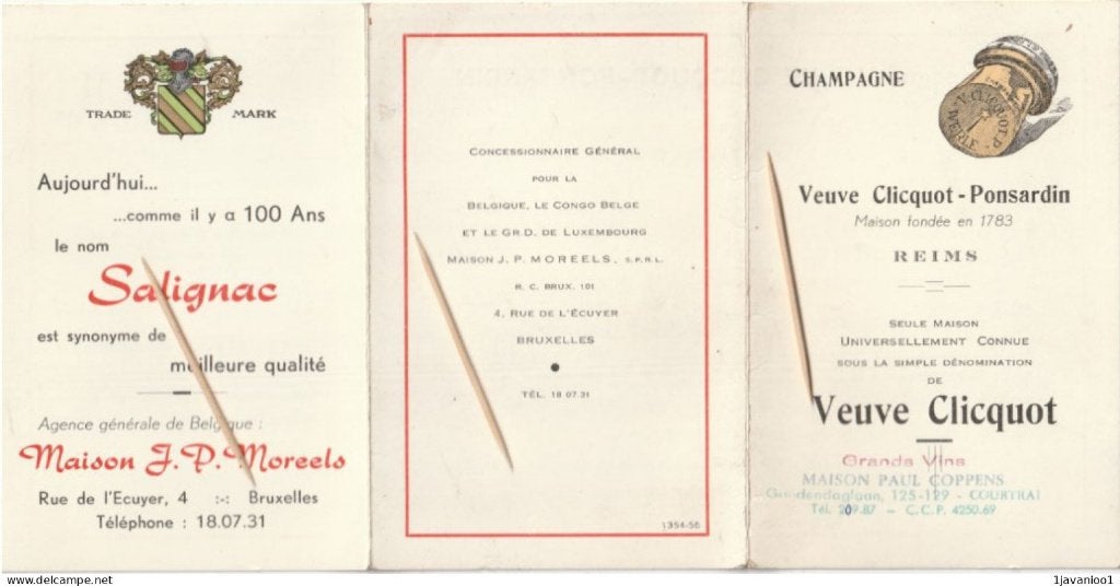 Reclame Champagne VEUVE CLICQUOT-PONSARDIN, Ophalen of Verzenden, Champagne