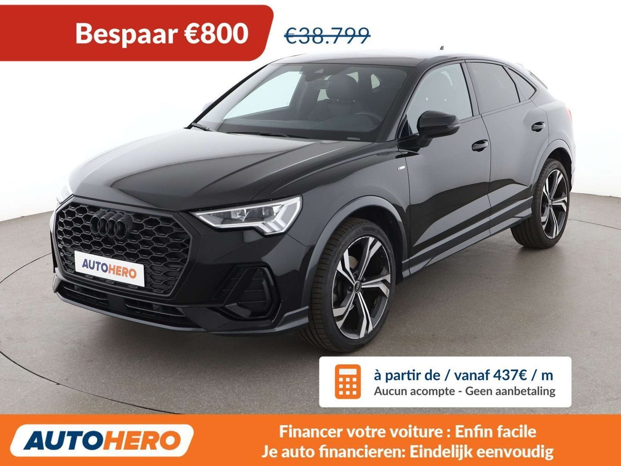Audi Q3 35 TFSI S line (bj 2024, automaat), Auto's, Overige brandstoffen, Zwart, 5 zetels, 5 deurs