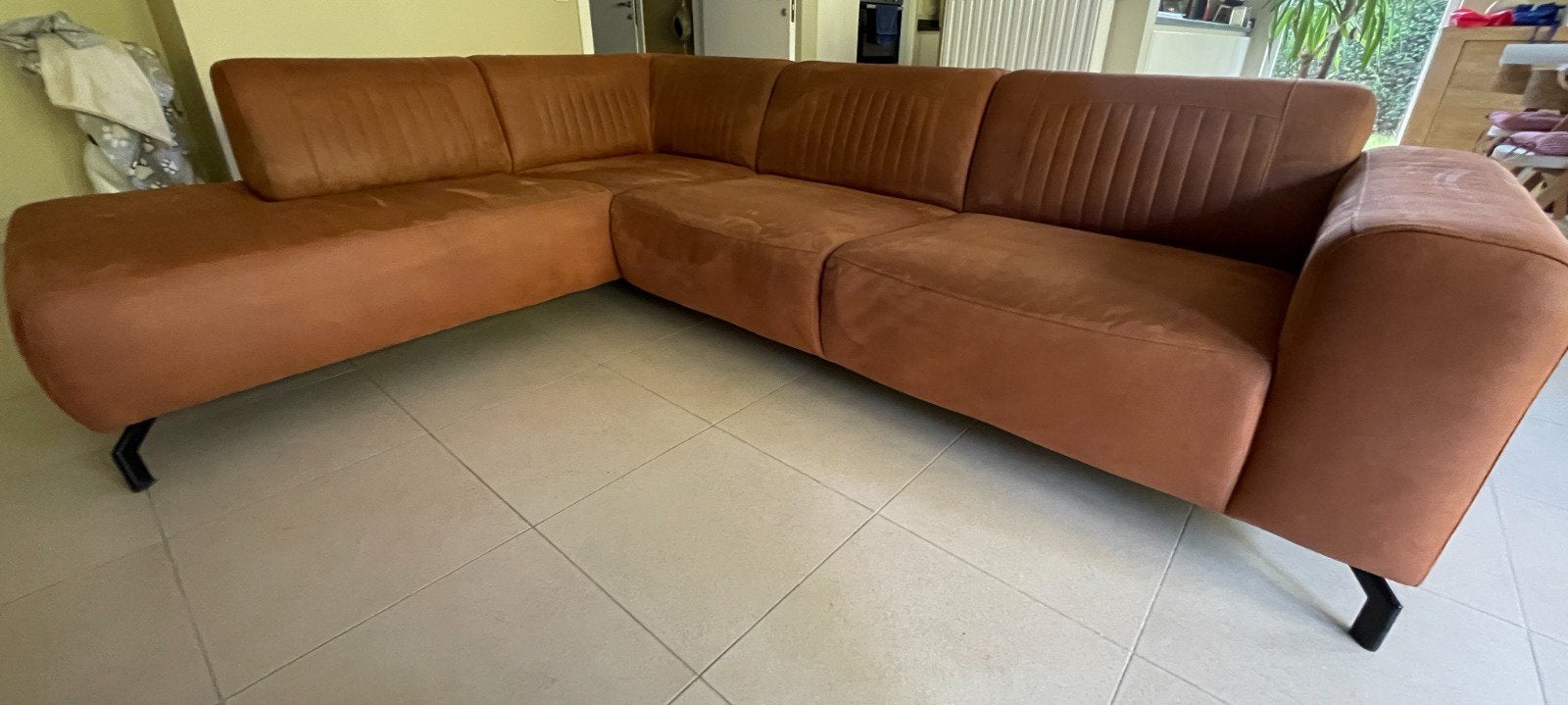 Fauteuil d'angle en alcantara, Maison & Meubles, Enlèvement, Comme neuf