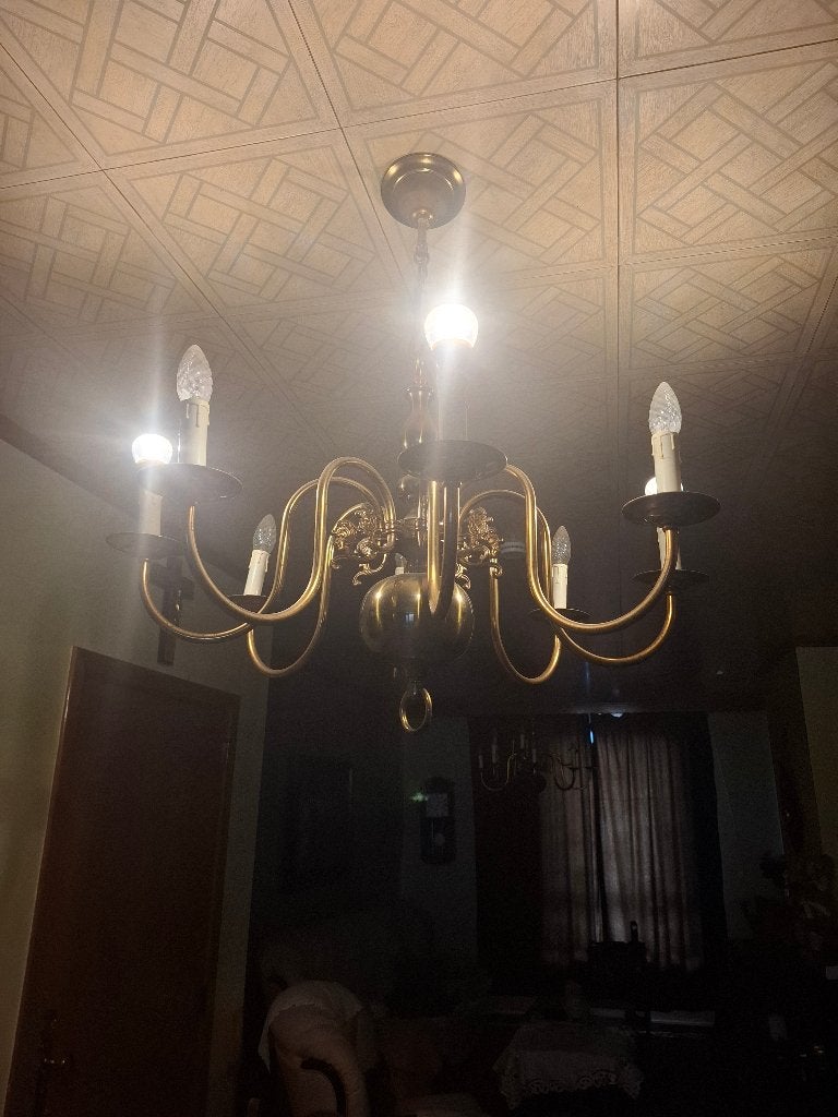 2 lusters, Huis en Inrichting, Lampen | Kroonluchters, Ophalen, Gebruikt, Metaal