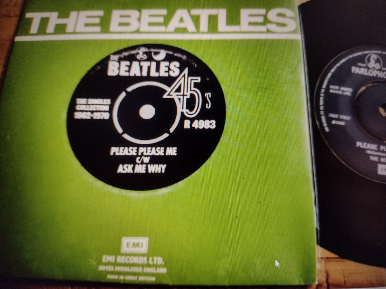 Single THE BEATLES : PLEASE PLEASE ME-ASK ME WHY, Enlèvement ou Envoi, 7 inch, Comme neuf, Pop