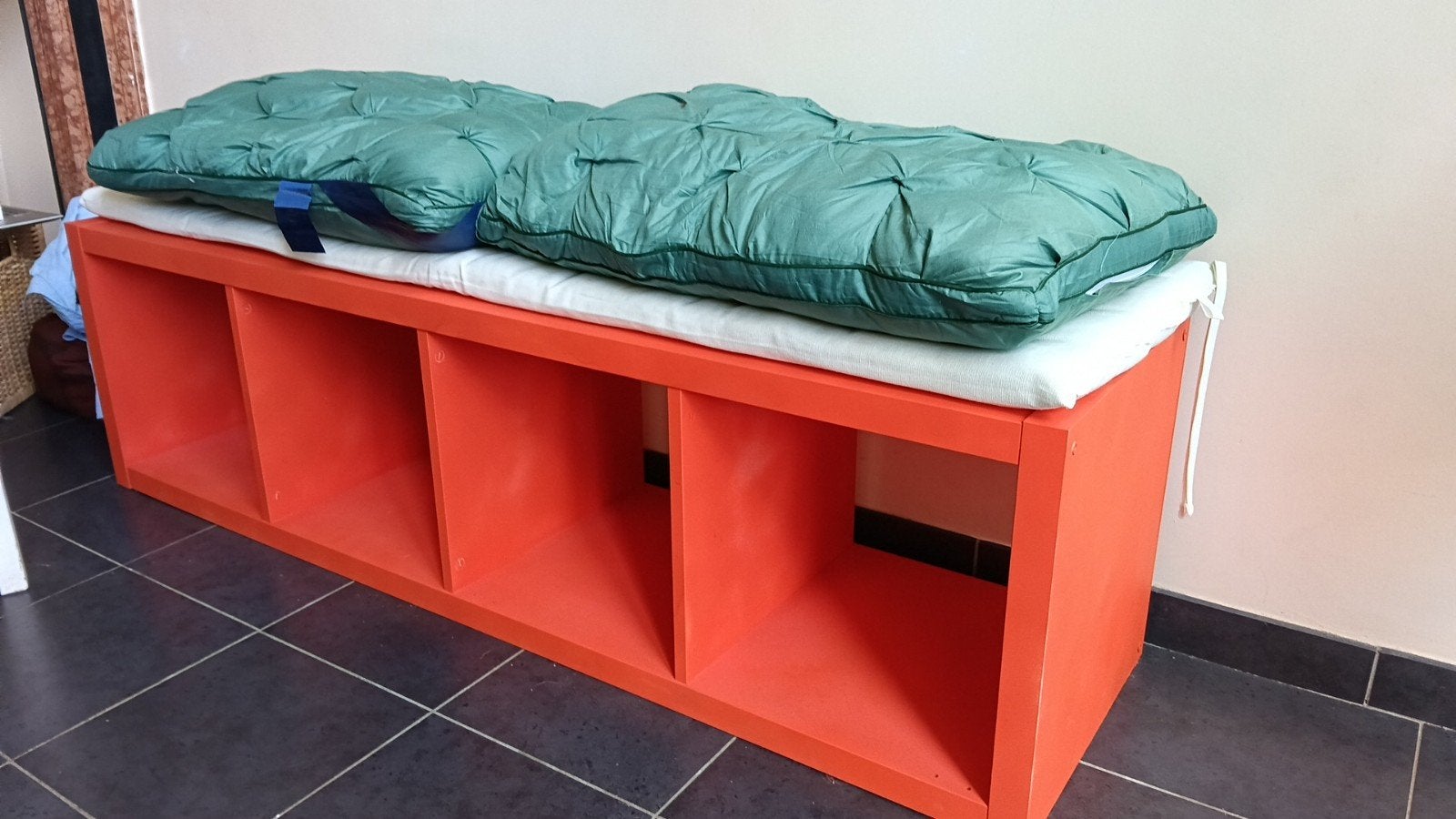 Banc // rangement et Table, Maison & Meubles, Enlèvement, Bois