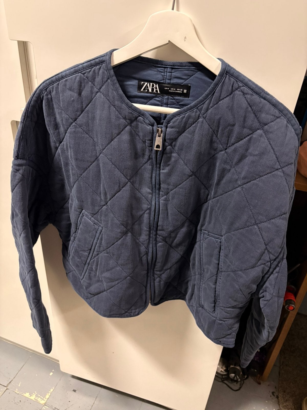 Kort jasje Zara, Kleding | Dames, Maat 38/40 (M), Blauw, Ophalen of Verzenden, Zo goed als nieuw