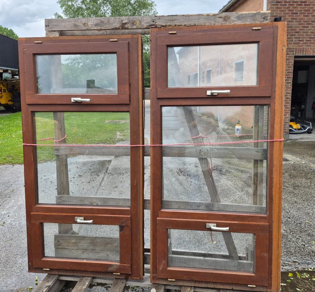 Houten ramen, Ophalen, Gevelraam of Ruit, Gebruikt, 80 tot 120 cm