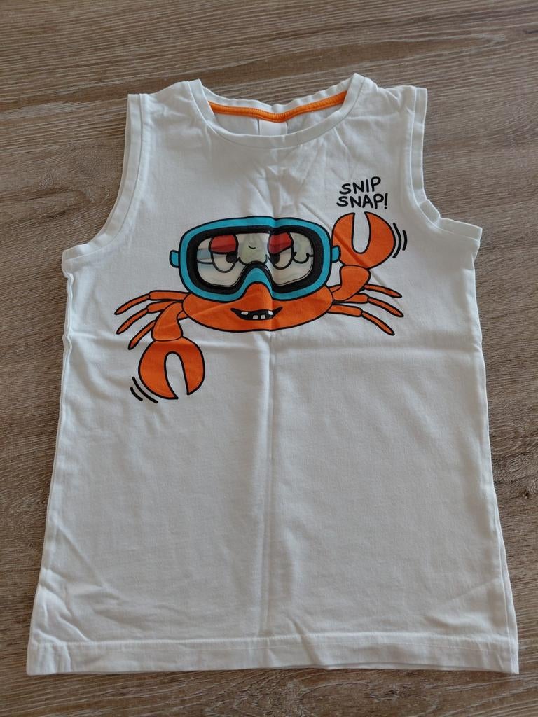 T-shirt zonder mouwen maat 128, Kinderen en Baby's, Kinderkleding | Maat 128, C&A, Ophalen of Verzenden, Zo goed als nieuw, Shirt of Longsleeve