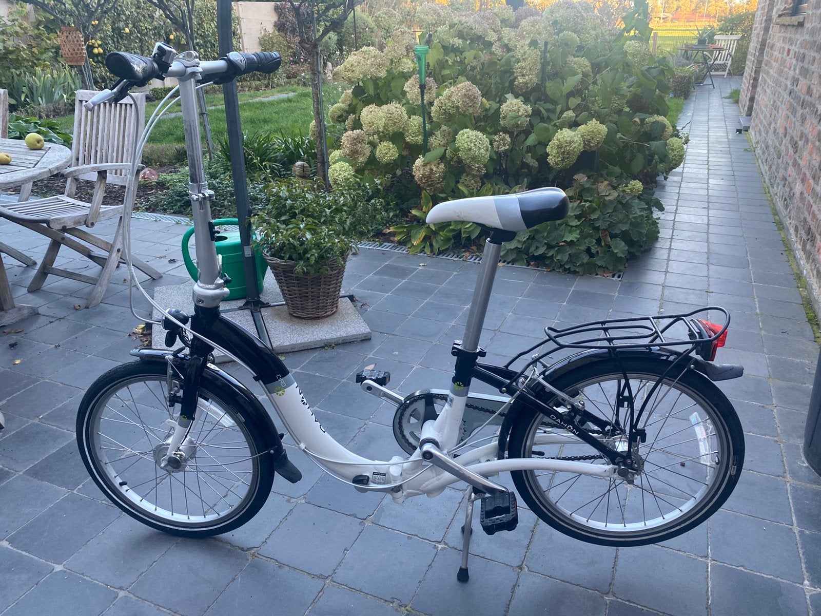 Plooifiets Dahon type Ciao zwart wit, Fietsen en Brommers, Ophalen, Gebruikt, Versnellingen, Totaal opvouwbaar