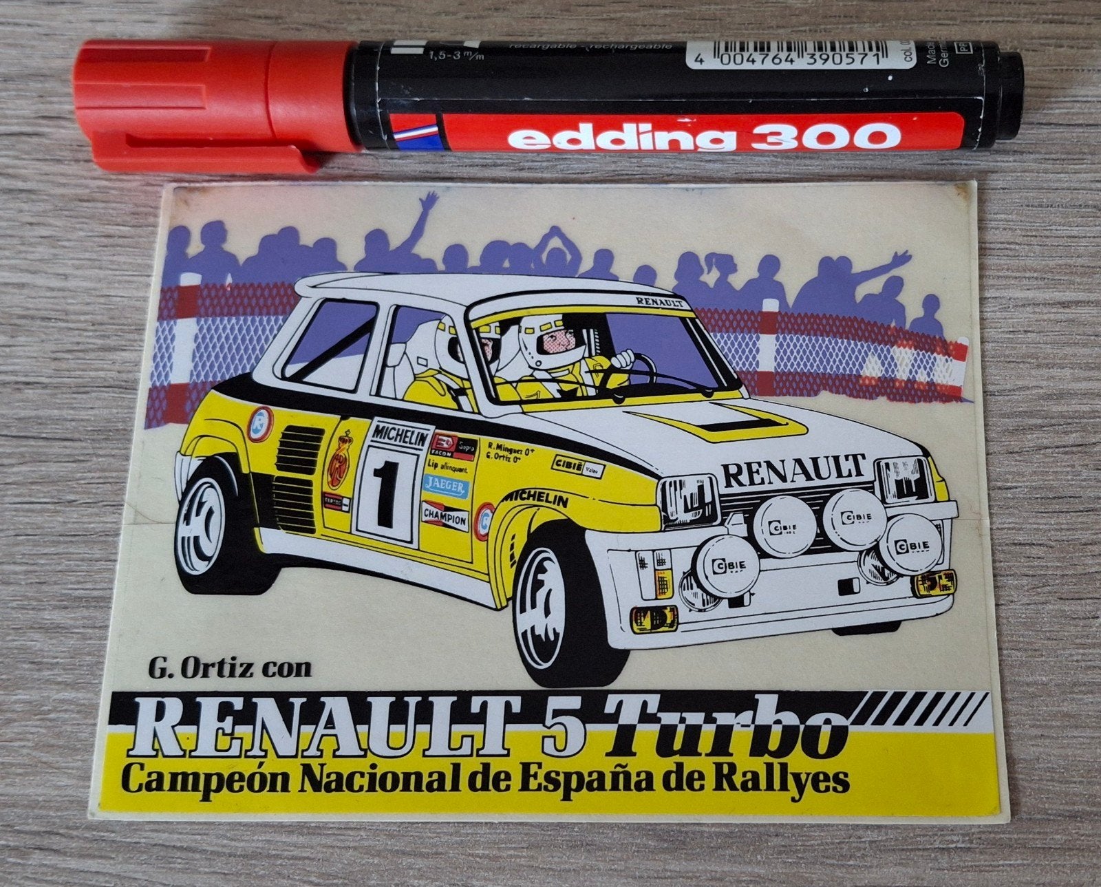 autocollant de rallye automobile vintage avec personnage de, Enlèvement ou Envoi, Comme neuf, Voiture ou Moto