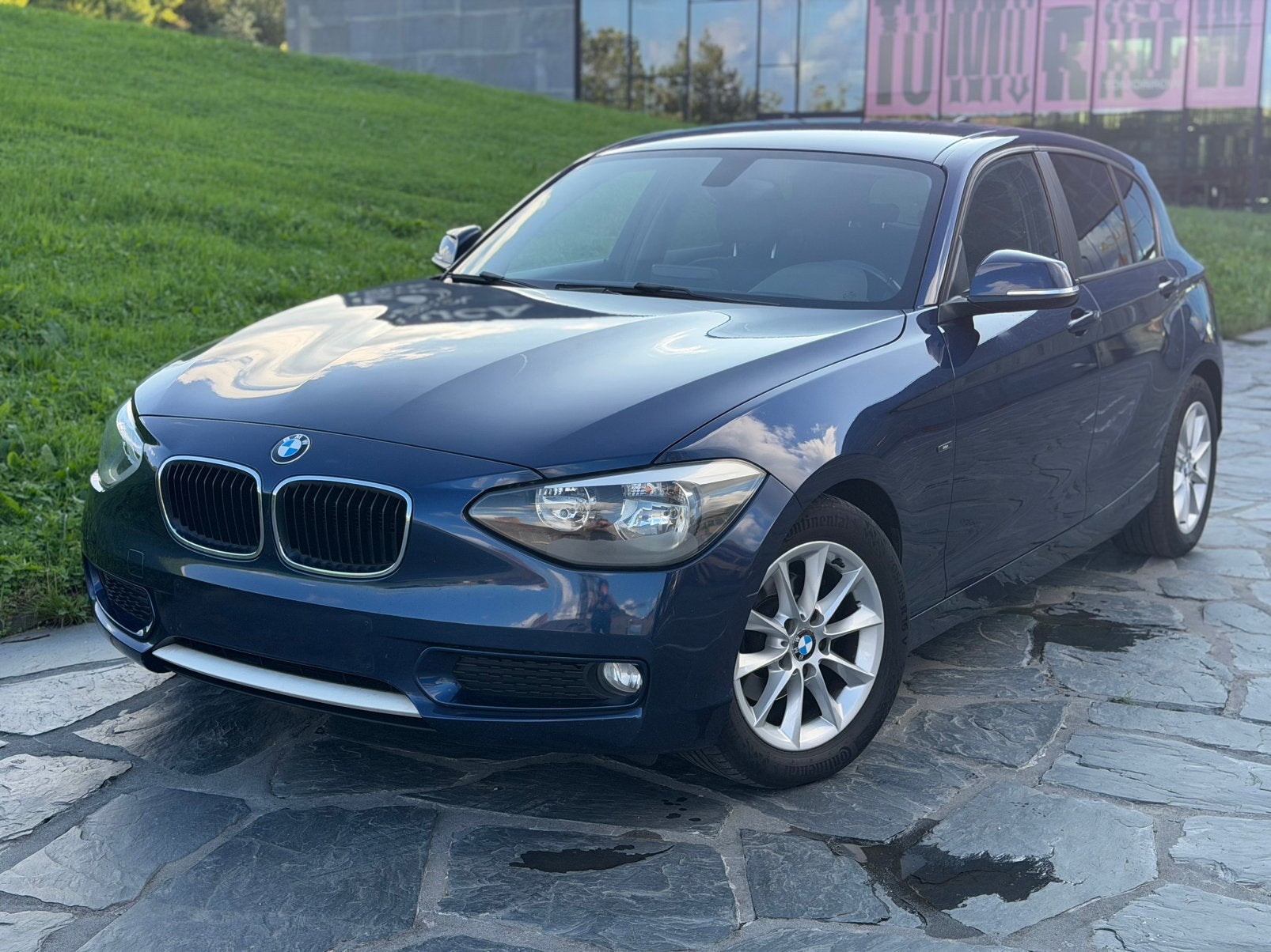 Bmw f20 116d / Urban Line / Airco, Auto's, Zwart, 4 cilinders, Blauw, Leder