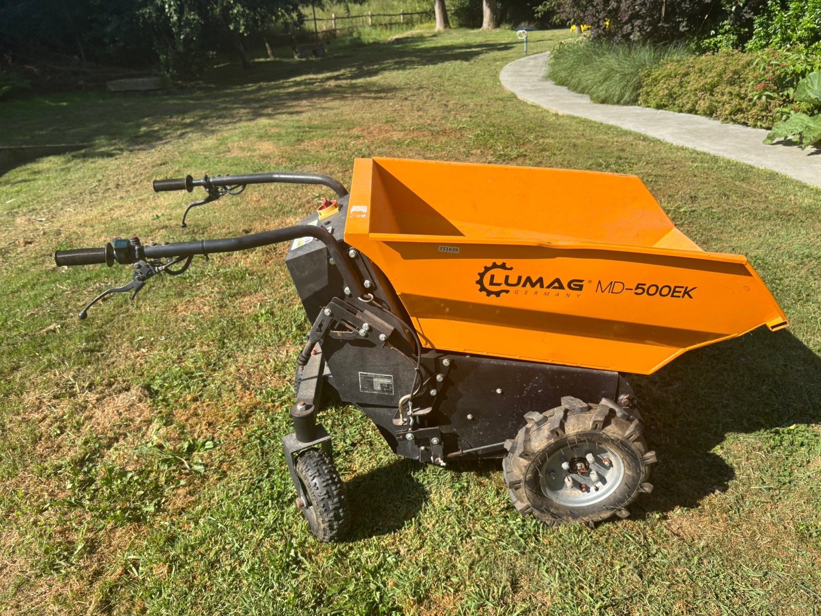Elektrische kruiwagen Lumac MD 500 EK, Tuin en Terras, Ophalen, Zo goed als nieuw, Elektrisch, Tweewielig