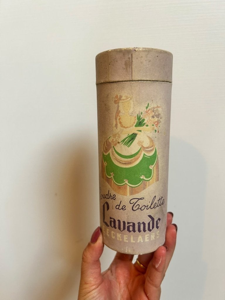 Boîte de toilette vintage — Lavande Eeckelaers, Enlèvement ou Envoi, Utilisé, Emballage