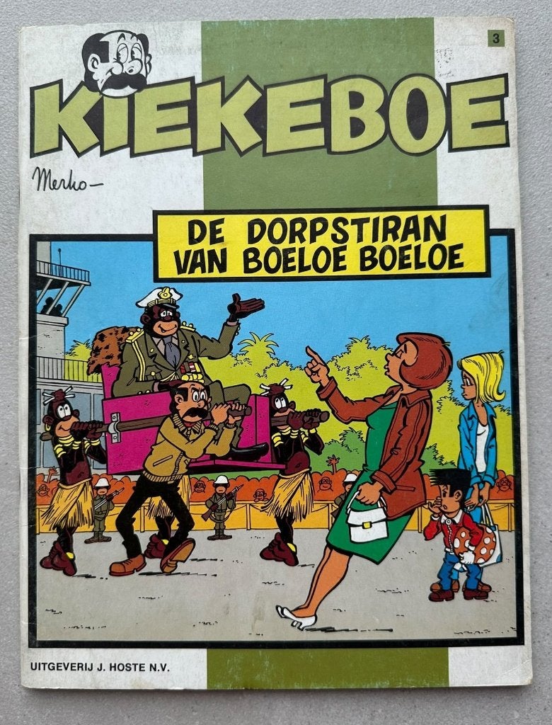 Kiekeboe, De Dorpstiran van Boeloe Boeloe - Eerste druk 1978, Gelezen, Eén stripboek, Merho, Ophalen of Verzenden