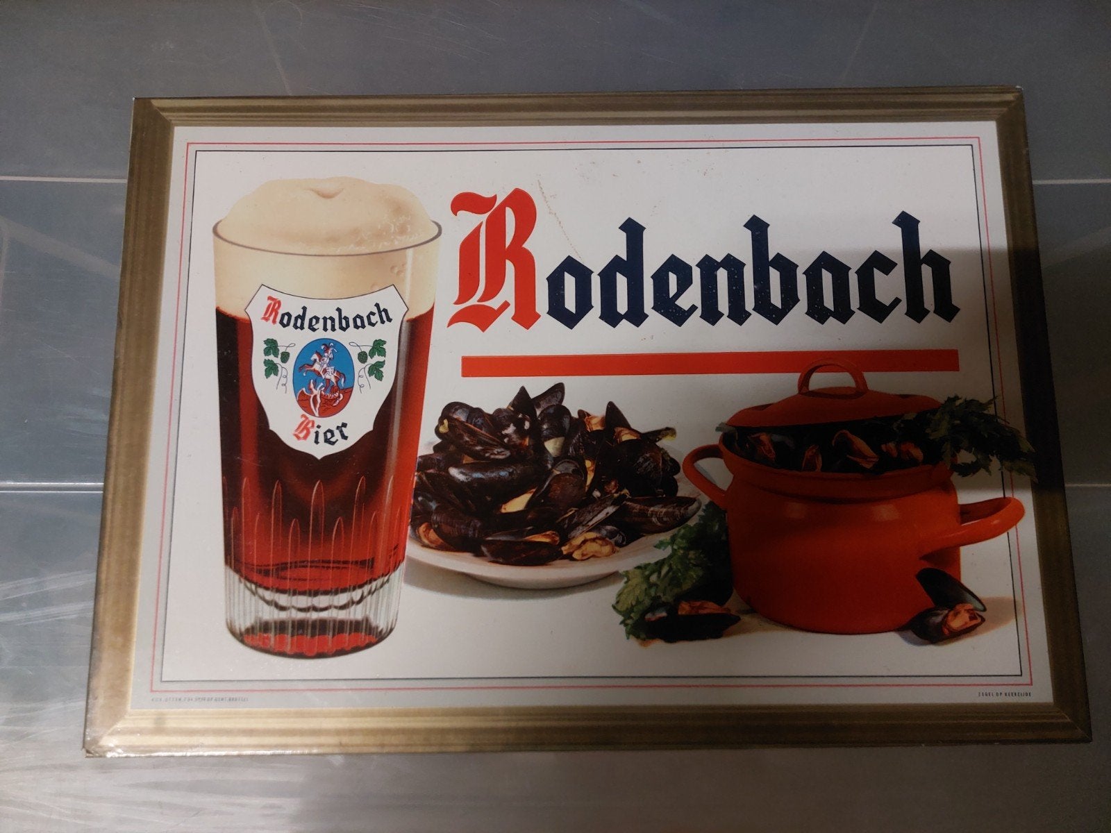 reclame Rodenbach met mosselen, Verzamelen, Ophalen of Verzenden