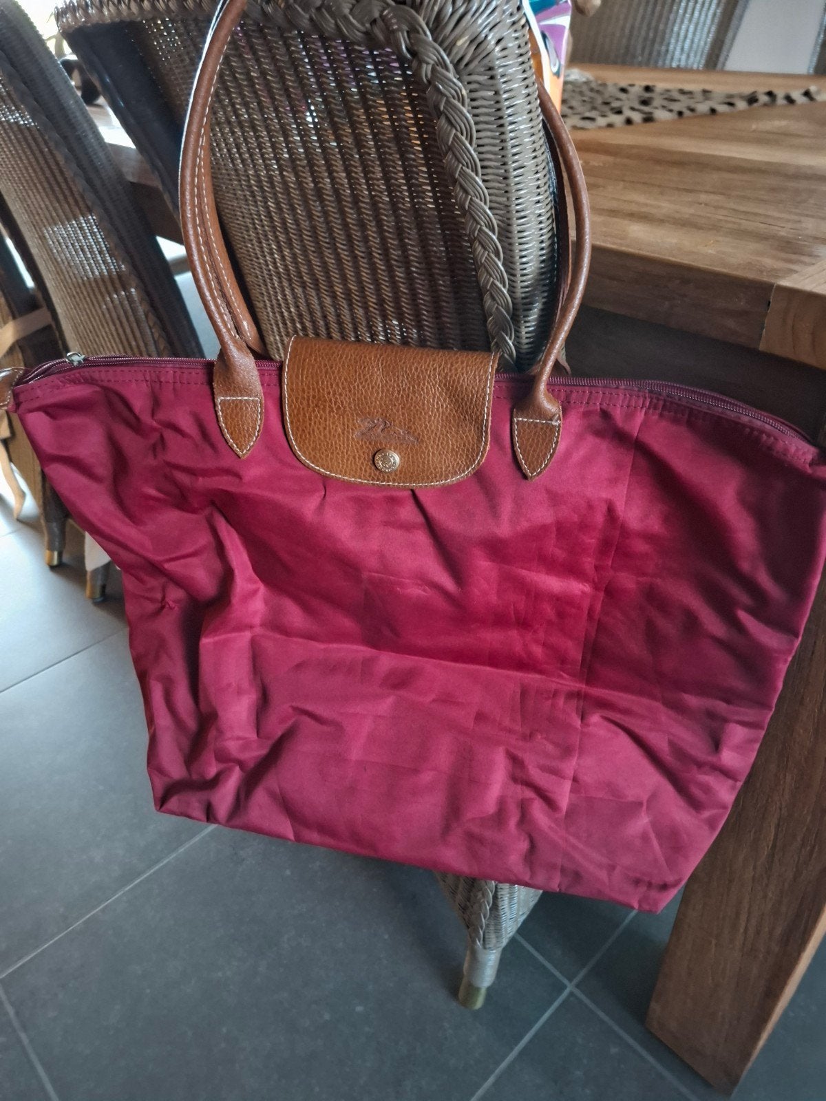 longchamp shopper bordeaux, Ophalen of Verzenden, Shopper