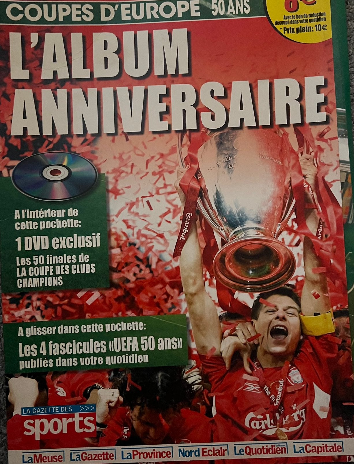 Jubileumalbum „European Cups 50 jaar” — UEFA-kampioen, Boeken, Tijdschriften en Kranten, Zo goed als nieuw, Ophalen of Verzenden