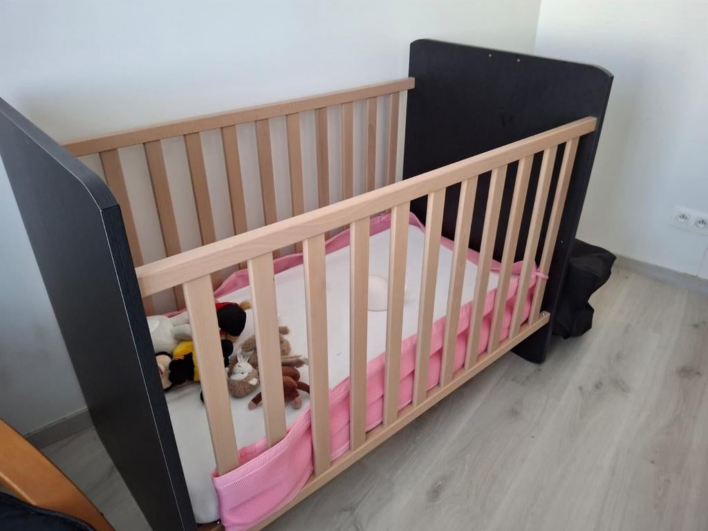 Translanddoorgroeibed Steffi zwart met matras, Kinderen en Baby's, Ophalen