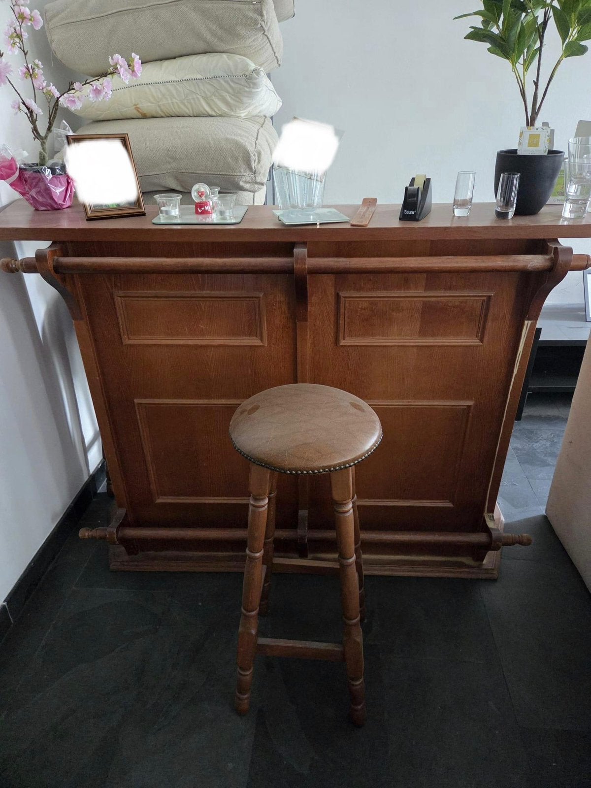 Bar met kruk(ken), Huis en Inrichting, Ophalen, Zo goed als nieuw