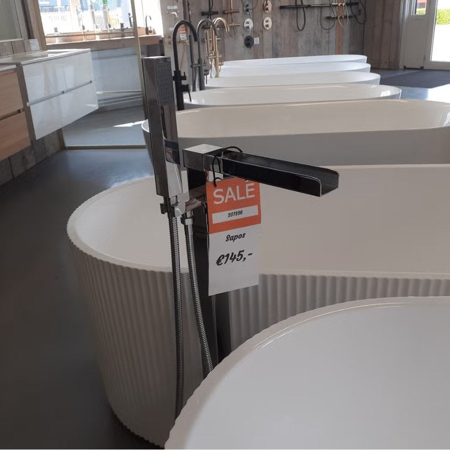 SALE! Sapos, Chroom, vrijstaande badkamer kraan, waterval, Ophalen of Verzenden, Nieuw
