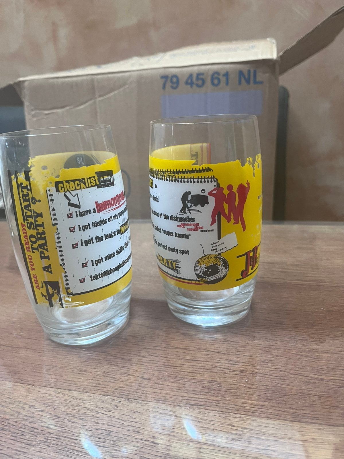 2 longdrinkglazen J&B Scotch Whisky, set, Verzamelen, Ophalen, Zo goed als nieuw