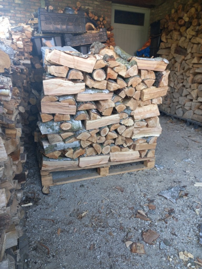 GEKLIEFDE BERK BRANDHOUT, Tuin en Terras, Brandhout, Minder dan 3 m³, Ophalen, Berkenhout, Blokken