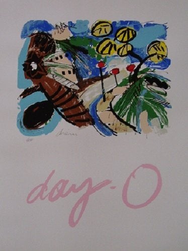 Peter Diem - "Day-O", Gesigneerd, Ophalen of Verzenden, Zeefdruk