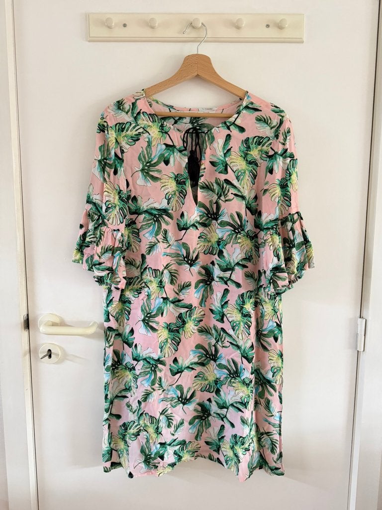 Esprit - strandjurk/beach dress met print - maat M, Kleding | Dames, Jurken, Maat 38/40 (M), Verzenden, Nieuw, Roze
