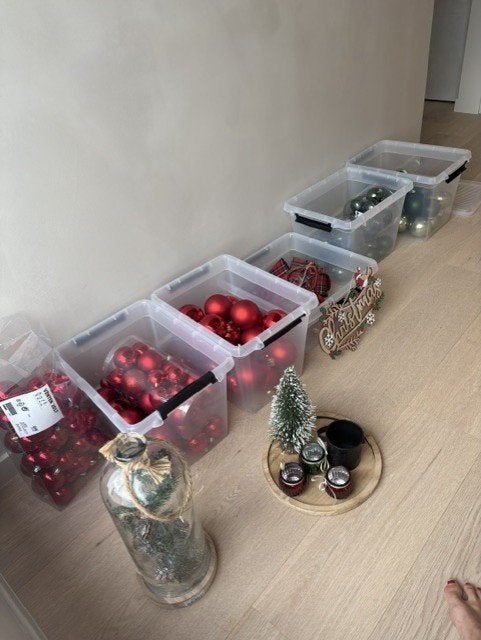 set van kerstballen en kerstdecoratie, Ophalen, Zo goed als nieuw