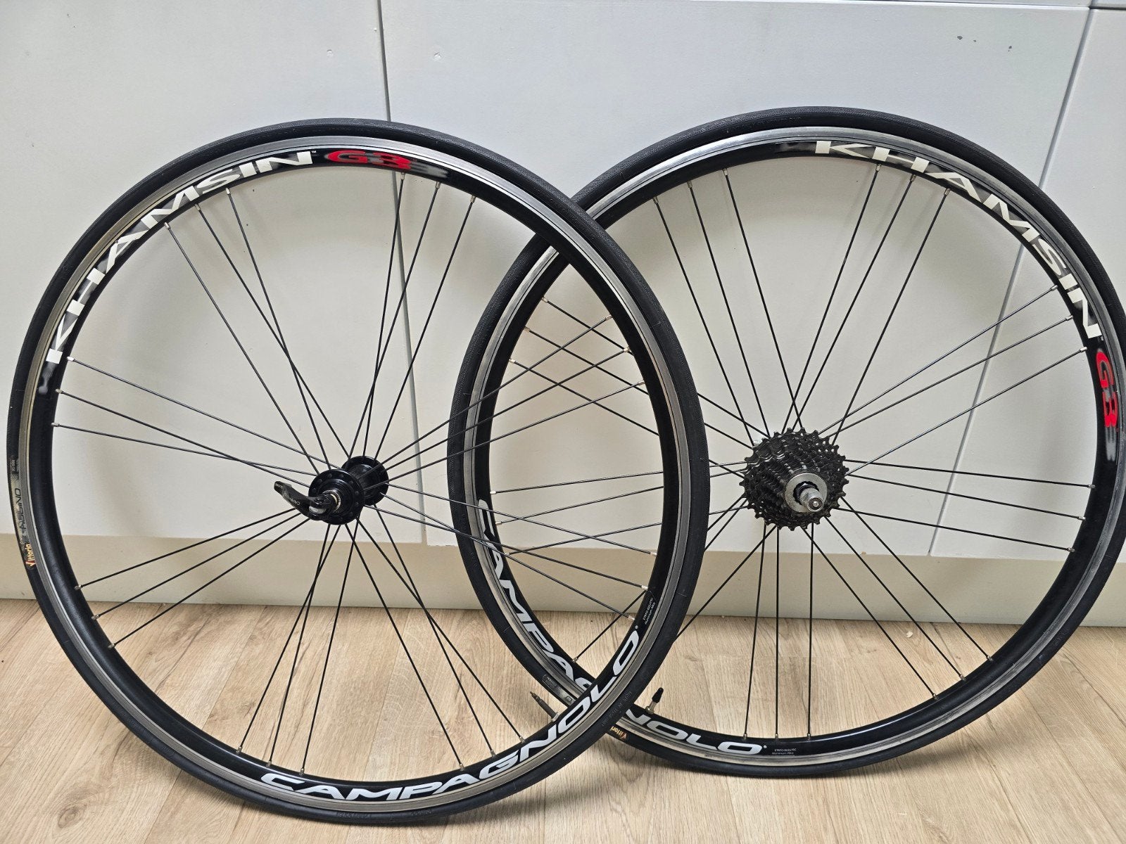Paire de roues Campagnolo Khamsin G3 700C, 10 vitesses, 2 ro, Enlèvement, Racefiets, Roue, Aluminium
