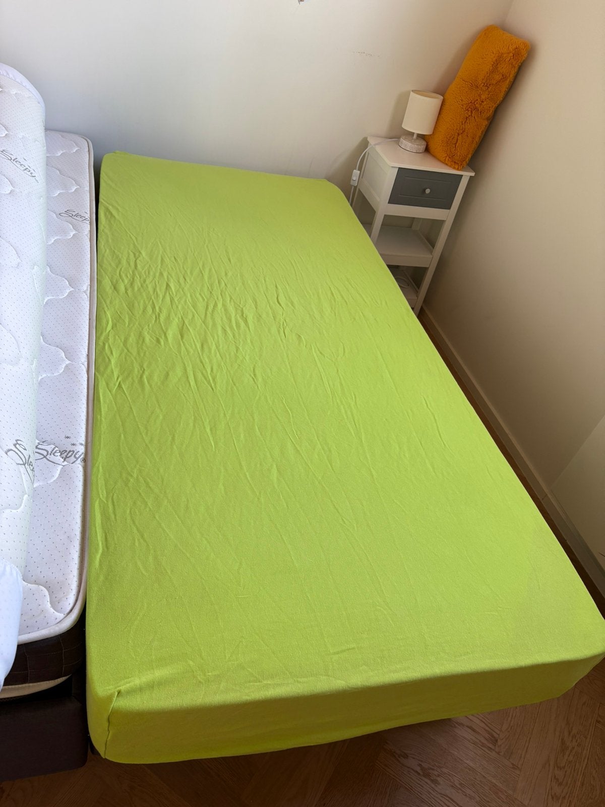 Drap-housse doux en jersey double 80x200 cm, Drap-housse ou Taie d'oreiller, Enlèvement ou Envoi, Autres marques, Vert