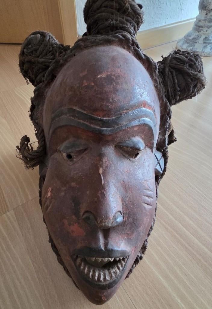 Bakongo Fetisj Masker - Belgisch Congo Oud!, Ophalen of Verzenden