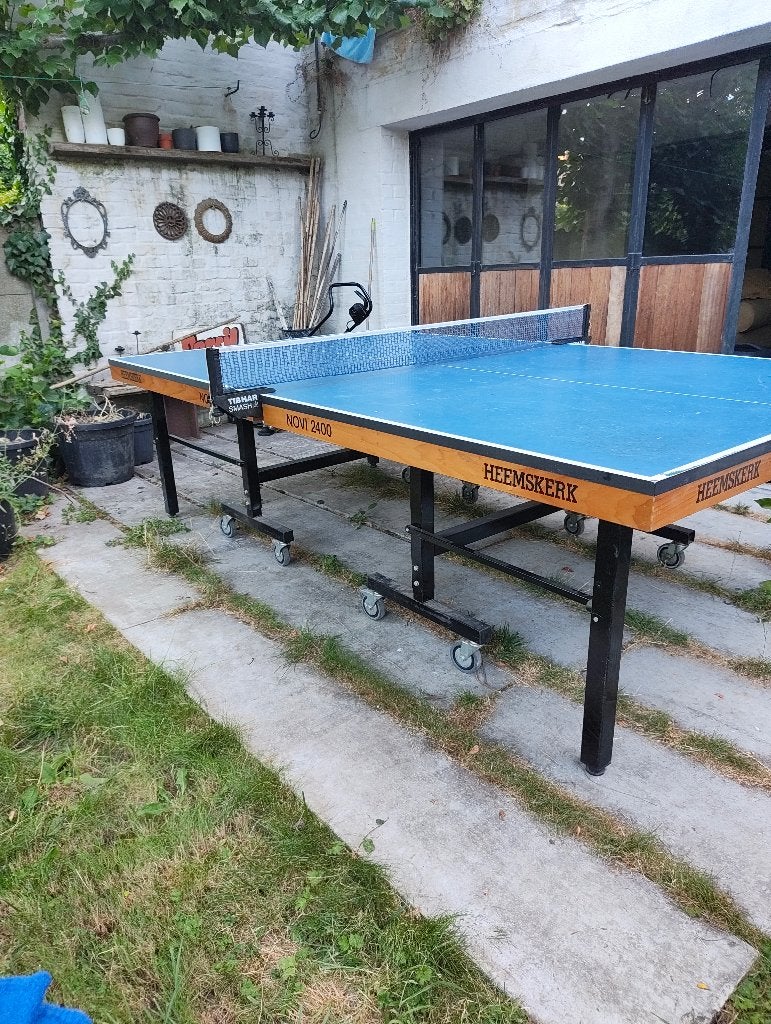 Ping-Pong-tafel, Sport en Fitness, Tafeltennis, Ophalen, Gebruikt, Tafel Indoor, Verrijdbaar