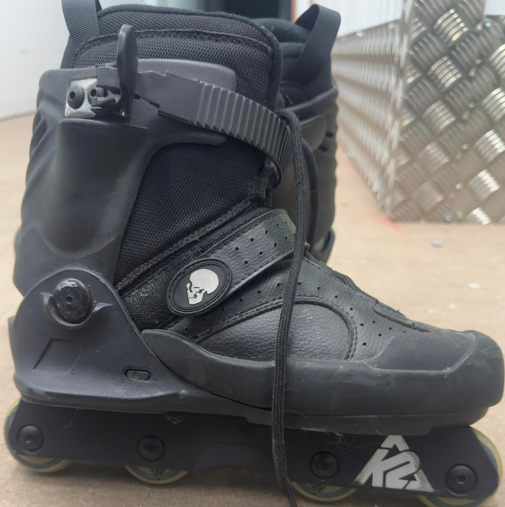 K2 Fatty Pro inline skates maat 42 – agressieve skates, Ophalen, Gebruikt
