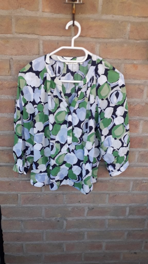 Kleurrijk zomer bloesje Tom Tailor, Blauw, Zo goed als nieuw, Maat 36 (S), Tom Tailor