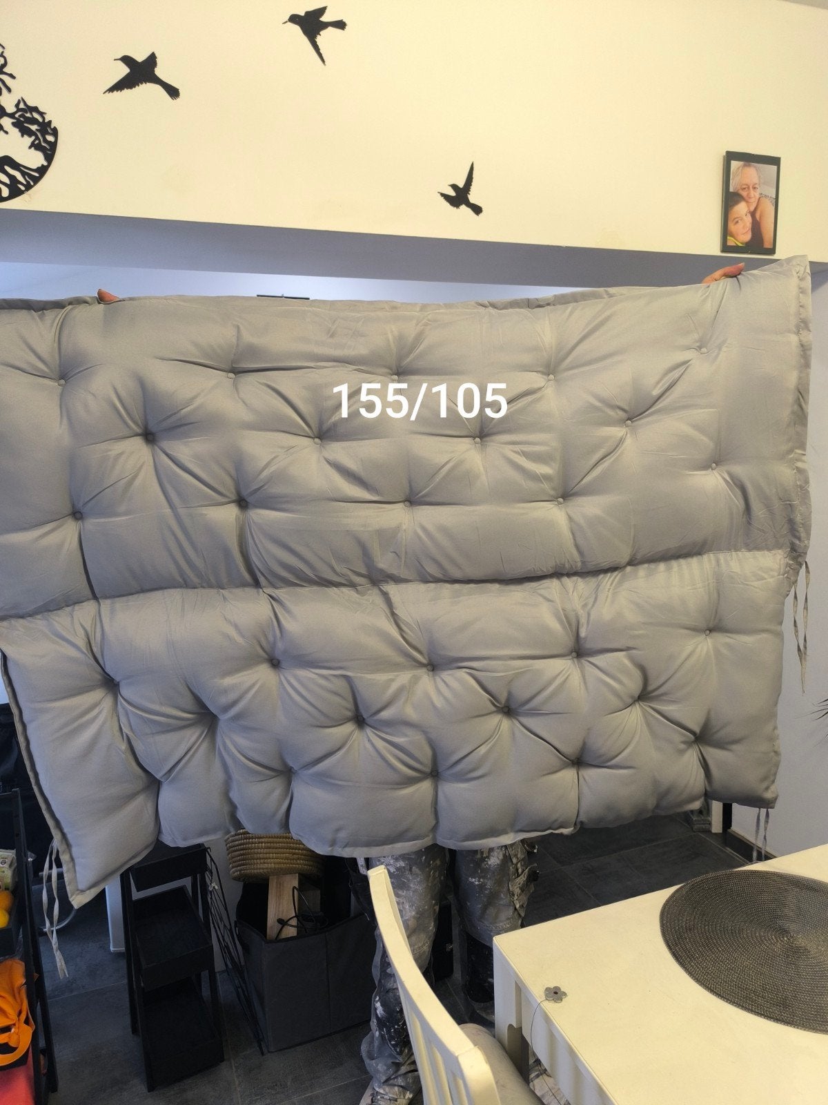 Coussin palette, Ophalen