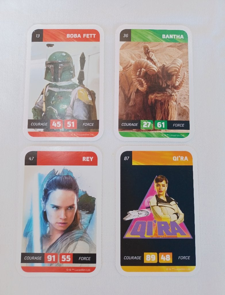 4 cartes Star Wars, Enlèvement ou Envoi, Comme neuf, Plusieurs images
