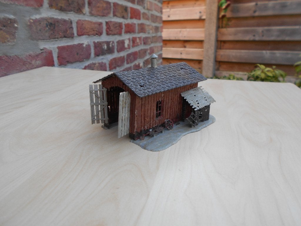 mooie schuur schaal H0, Hobby & Loisirs créatifs, Trains miniatures | HO, Comme neuf, Pont, Tunnel ou Bâtiment, Enlèvement ou Envoi