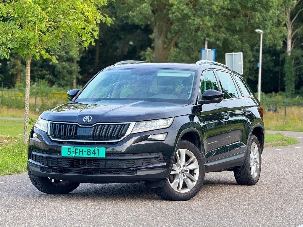 Skoda Kodiaq 2.0 TDI Greentech 150pk Dsg-7 7pl. 2017 Zwart, Auto's, Stof, 4 cilinders, Bedrijf, Diesel