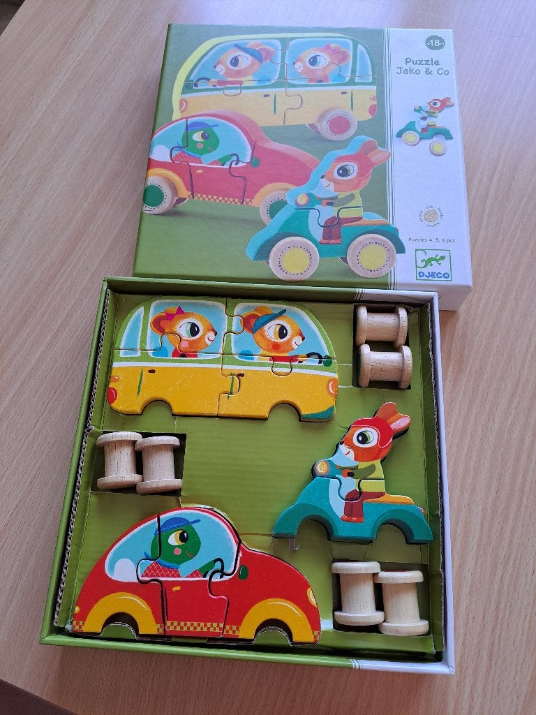 Puzzel Jako en co Djeco, Ophalen, Gebruikt, Van hout, Minder dan 10 stukjes