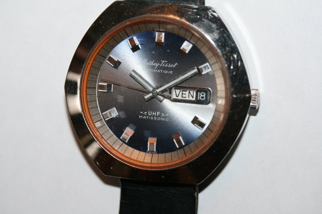 Mathey Tissot Swiss made Mechanisch horloge, Enlèvement ou Envoi, Utilisé, Montre-bracelet